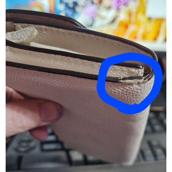 Coach F56492 Slim Envelope Wallet Geometric Crossgrain Leather preloved - Picture 13 of 15